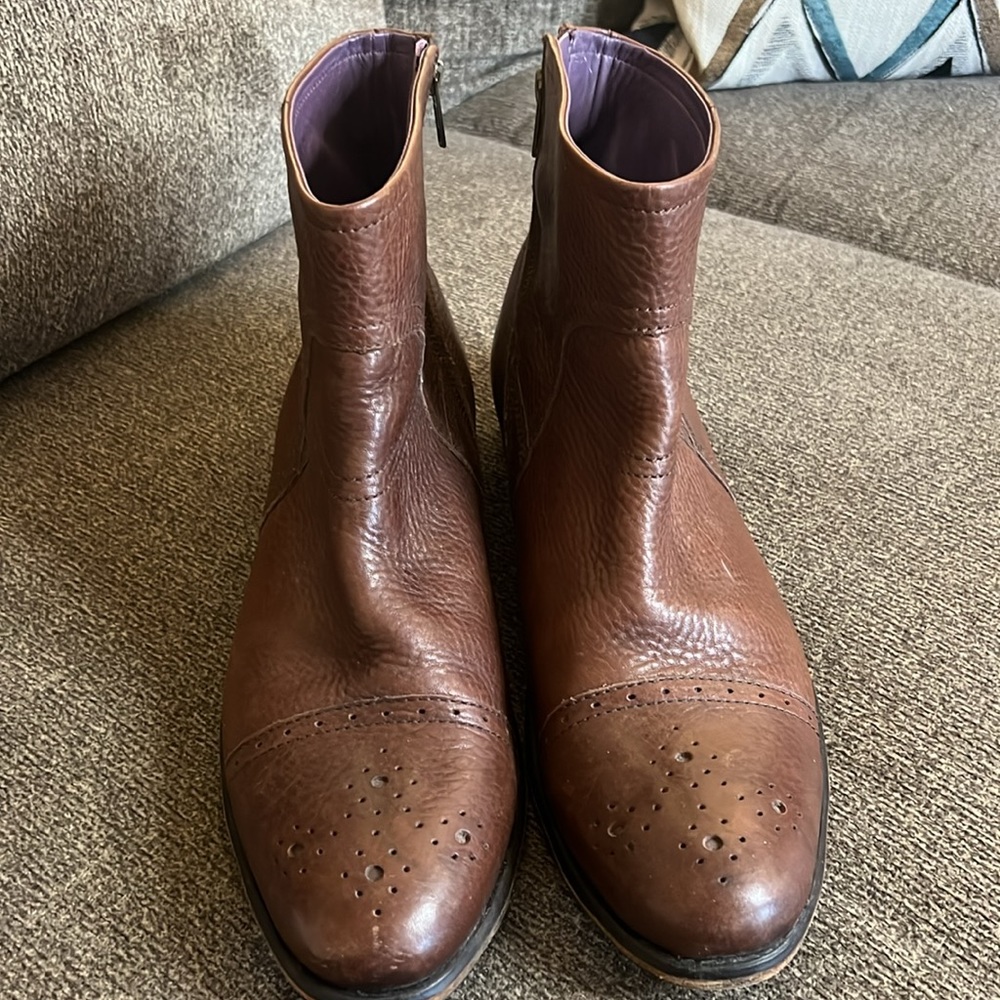 Blackstone Leather Side Zip Brown‎ Ankle Boots Size EU42 US 10.5 EUC 
 42 - Picture 13 of 15